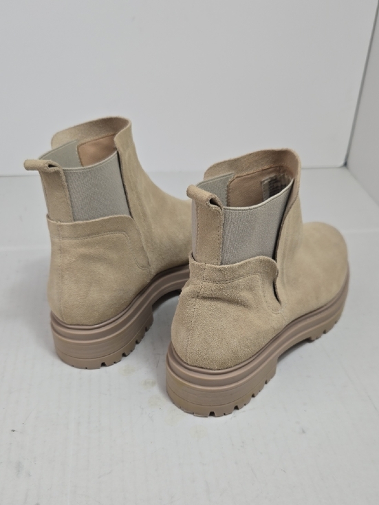 Steve Madden Moira Boutie Sand Suede Women's Sz 8 Combat Moto Chunky Casual - Picture 5 of 8